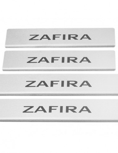 OPEL/VAUXHALL ZAFIRA C Door sills kick plates   Stainless Steel 304 Mat Finish Black Inscriptions
