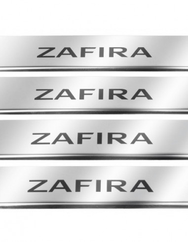 OPEL/VAUXHALL ZAFIRA C Door sills kick plates   Stainless Steel 304 Mirror Finish Black Inscriptions