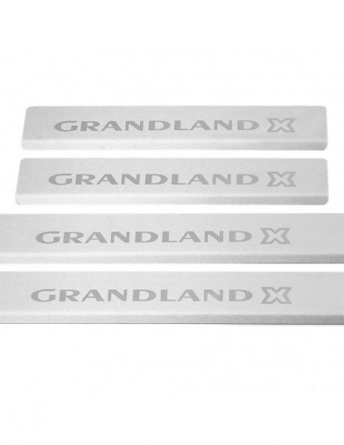 OPEL/VAUXHALL GRANDLAND X  Door sills kick plates   Stainless Steel 304 Mat Finish