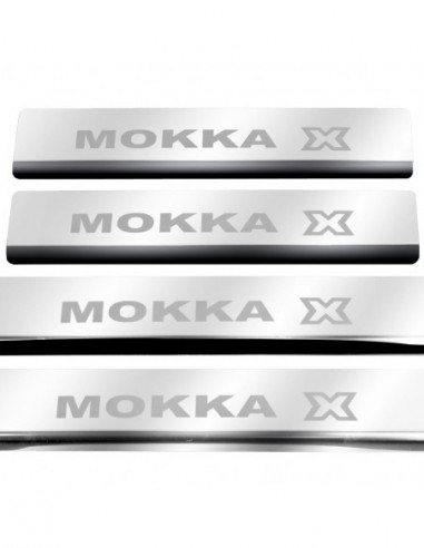 OPEL/VAUXHALL MOKKA X  Door sills kick plates   Stainless Steel 304 Mirror Finish
