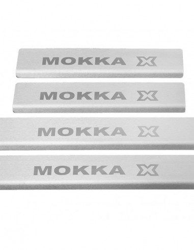 OPEL/VAUXHALL MOKKA X  Door sills kick plates   Stainless Steel 304 Mat Finish