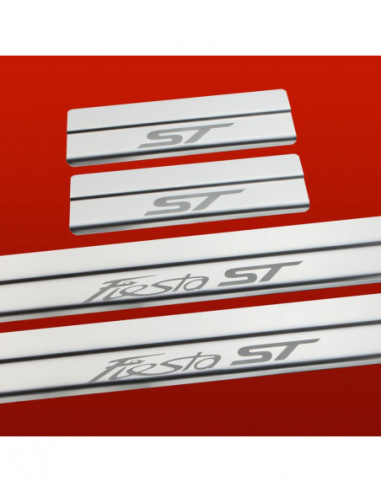 FORD FIESTA MK7 Door sills kick plates FIESTA ST 5 doors Prefacelift Stainless Steel 304 Mat Finish