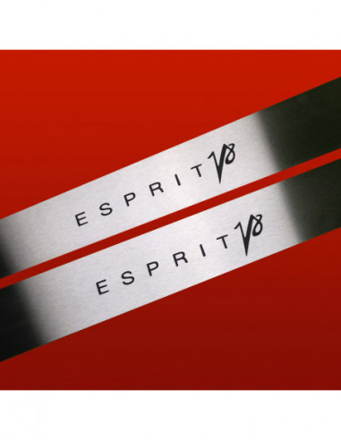 LOTUS ESPRIT  Battitacco sottoporta ESPRIT V8 Acciaio inox 304 Finitura opaca Iscrizioni nere