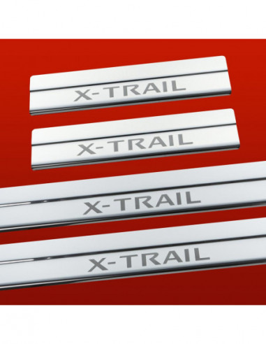 NISSAN X-TRAIL MK3 T32 Door sills kick plates   Stainless Steel 304 Mirror Finish