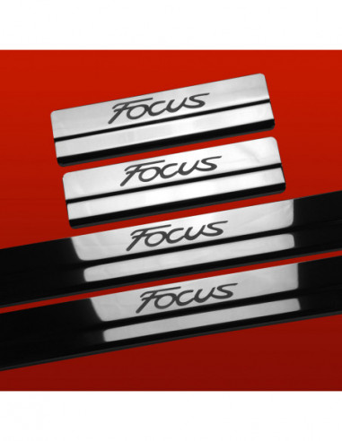 FORD FOCUS MK3 Door sills kick plates  Facelift Stainless Steel 304 Mirror Finish