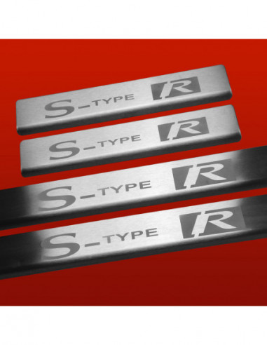 JAGUAR S-TYPE MK2 Door sills kick plates S-TYPE R  Stainless Steel 304 Mat Finish