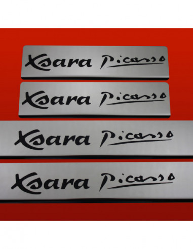 CITROEN XSARA PICASSO  Door sills kick plates   Stainless Steel 304 Mirror Finish Black Inscriptions