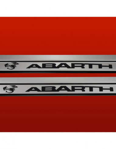 FIAT SEICENTO  Battitacco sottoporta ABARTH Acciaio inox 304 finitura a specchio Iscrizioni nere