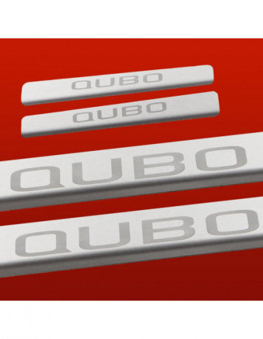 FIAT QUBO  Door sills kick plates   Stainless Steel 304 Mat Finish