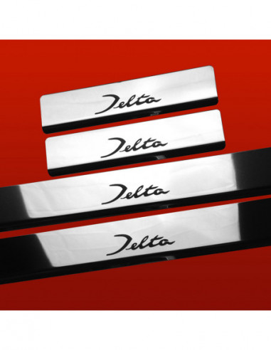 LANCIA DELTA MK3 Door sills kick plates   Stainless Steel 304 Mirror Finish Black Inscriptions