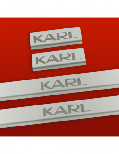 OPEL/VAUXHALL KARL  Door sills kick plates   Stainless Steel 304 Mat Finish
