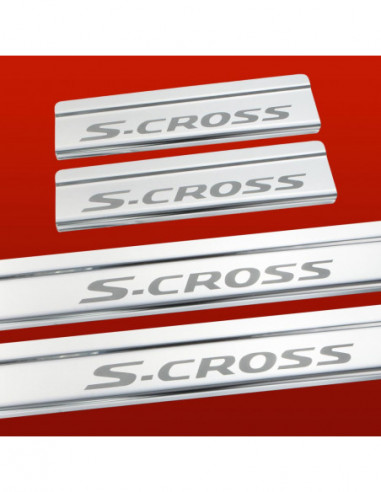 SUZUKI SX4 S-CROSS  Plaques de seuil de porte S-CROSS  Acier inoxydable 304 Finition miroir