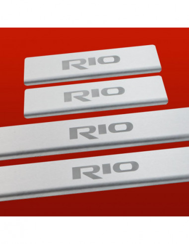 KIA RIO MK3 Door sills kick plates   Stainless Steel 304 Mat Finish
