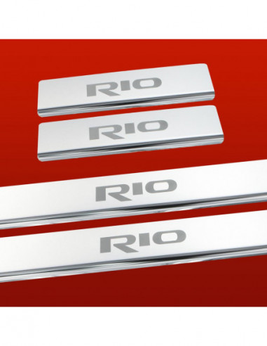 KIA RIO MK3 Door sills kick plates   Stainless Steel 304 Mirror Finish
