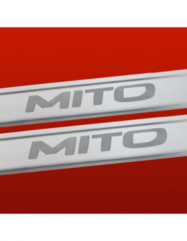 ALFA ROMEO MITO  Door sills kick plates  Facelift Stainless Steel 304 Mat Finish