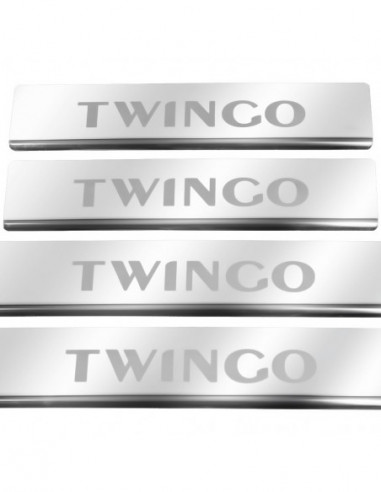 RENAULT TWINGO MK3 Plaques de seuil de porte   Acier inoxydable 304 Finition miroir