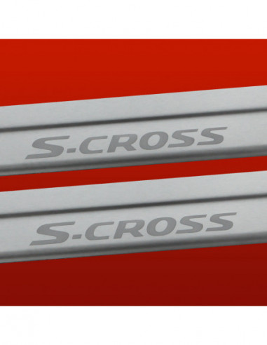 SUZUKI SX4 S-CROSS  Door sills kick plates S-CROSS Facelift Stainless Steel 304 Mat Finish