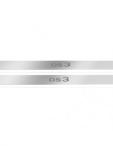 CITROEN DS3  Door sills kick plates  Facelift Stainless Steel 304 Mirror Finish