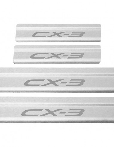 MAZDA CX-3  Door sills kick plates   Stainless Steel 304 Mirror Finish