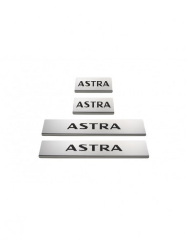OPEL/VAUXHALL ASTRA MK7/K/V Door sills kick plates  5 doors Stainless Steel 304 Mirror Finish Black Inscriptions