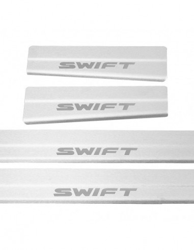 SUZUKI SWIFT MK5 Door sills kick plates  5 doors Stainless Steel 304 Mat Finish
