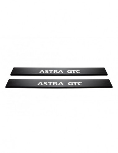 OPEL/VAUXHALL ASTRA MK6/J/IV Einstiegsleisten Türschwellerleisten GTC 3 Türen Edelstahl 304, Spiegel-Carbon-Look-Finish