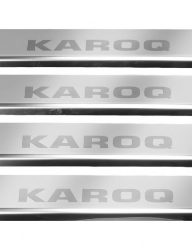 SKODA KAROQ  Door sills kick plates   Stainless Steel 304 Mirror Finish