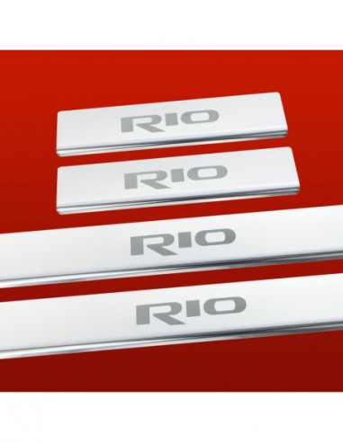 KIA RIO MK2 Door sills kick plates   Stainless Steel 304 Mirror Finish