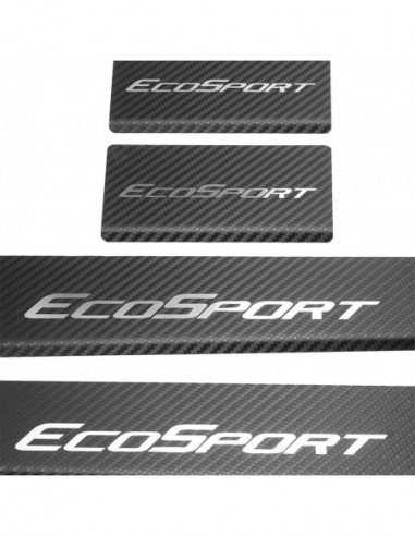 FORD ECOSPORT MK2 Door sills kick plates   Stainless Steel 304 Mirror Carbon Look Finish