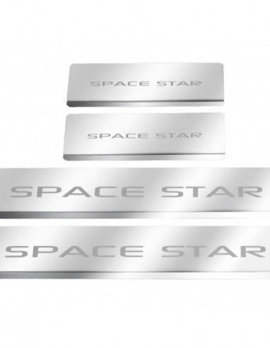 MITSUBISHI SPACE STAR MK2 Door sills kick plates SPACESTAR Facelift Stainless Steel 304 Mirror Finish