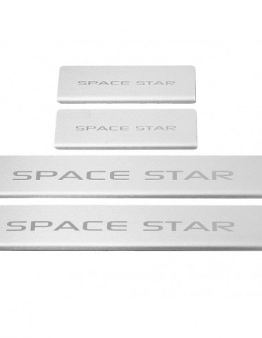 MITSUBISHI SPACE STAR MK2 Door sills kick plates SPACESTAR Facelift Stainless Steel 304 Mat Finish