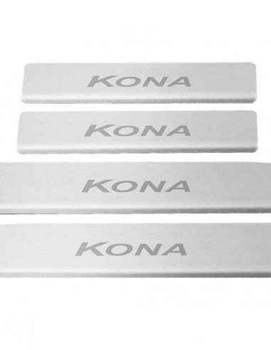 HYUNDAI KONA  Door sills kick plates   Stainless Steel 304 Mat Finish