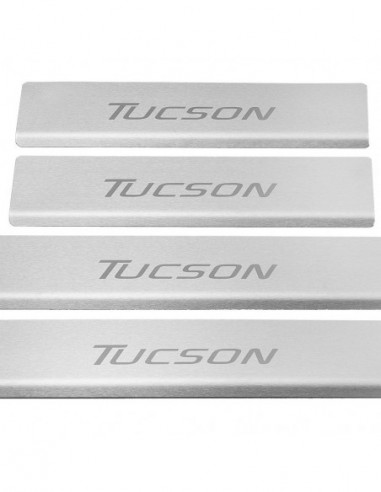 HYUNDAI TUCSON MK3 Door sills kick plates   Stainless Steel 304 Mat Finish