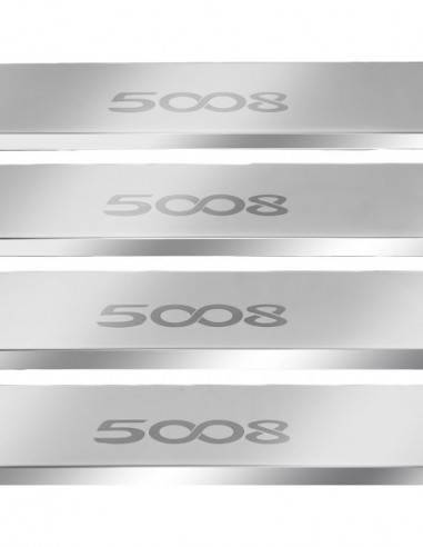 PEUGEOT 5008 MK2 Door sills kick plates   Stainless Steel 304 Mirror Finish