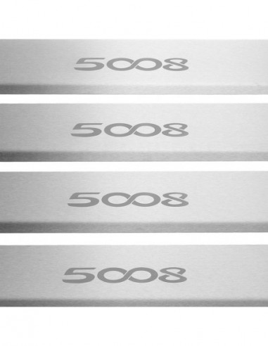 PEUGEOT 5008 MK2 Door sills kick plates   Stainless Steel 304 Mat Finish