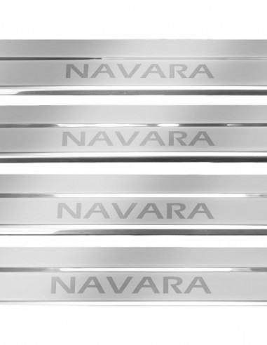 NISSAN NAVARA D23 Plaques de seuil de porte   Acier inoxydable 304 Finition miroir