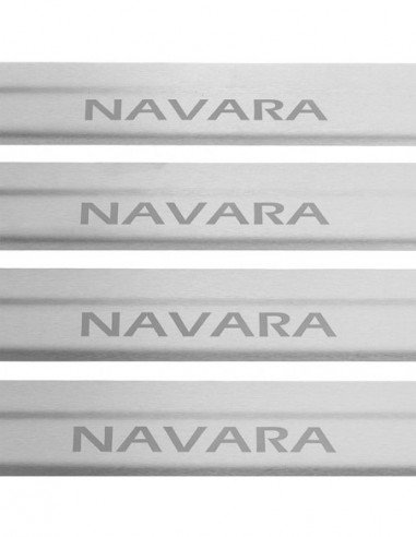 NISSAN NAVARA D23 Door sills kick plates   Stainless Steel 304 Mat Finish