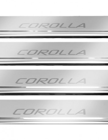 TOYOTA COROLLA E16 Door sills kick plates   Stainless Steel 304 Mirror Finish