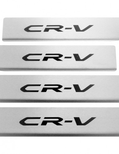 HONDA CR-V MK5 Door sills kick plates  Facelift Stainless Steel 304 Mat Finish Black Inscriptions