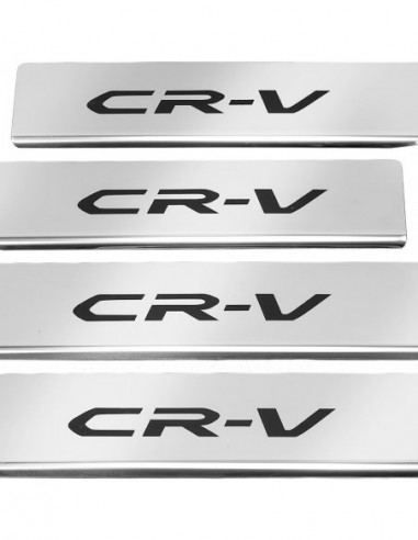 HONDA CR-V MK5 Plaques de seuil de porte  Lifting Acier inoxydable 304 Finition miroir Inscriptions en noir