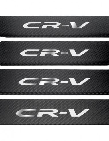 HONDA CR-V MK5 Door sills kick plates  Facelift Stainless Steel 304 Mirror Carbon Look Finish
