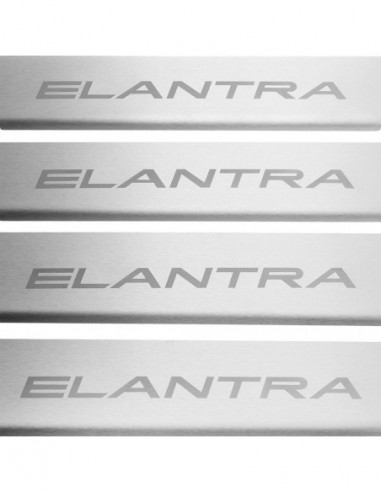 HYUNDAI ELANTRA MK6 Door sills kick plates   Stainless Steel 304 Mat Finish