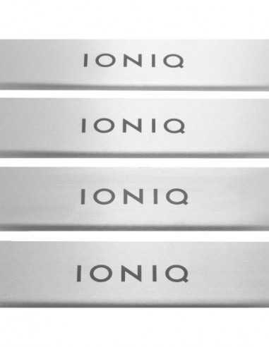 HYUNDAI IONIQ  Plaques de seuil de porte   Acier inoxydable 304 Inscriptions en noir mat