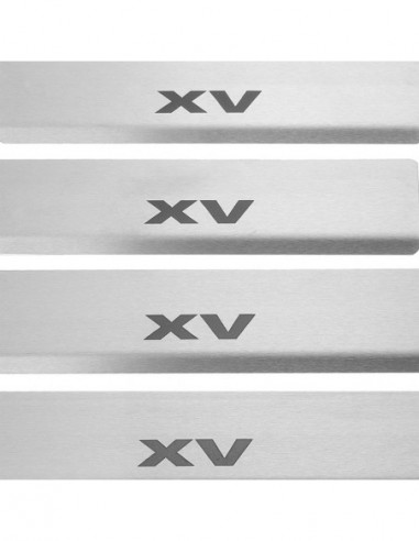 SUBARU XV MK2 Plaques de seuil de porte   Acier inoxydable 304 Inscriptions en noir mat