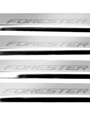 SUBARU FORESTER MK4 SJ Door sills kick plates   Stainless Steel 304 Mirror Finish