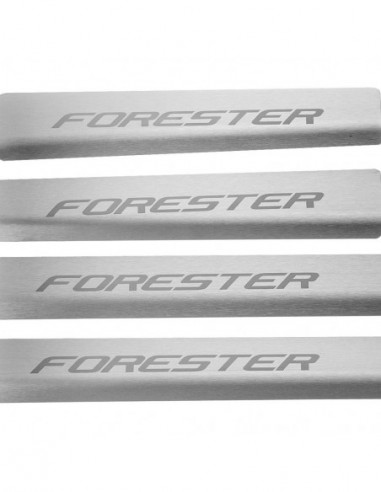 SUBARU FORESTER MK4 SJ Door sills kick plates   Stainless Steel 304 Mat Finish