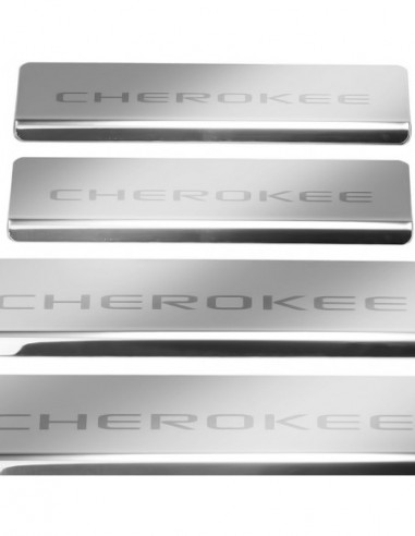 JEEP CHEROKEE MK5 KL Plaques de seuil de porte   Acier inoxydable 304 Finition miroir