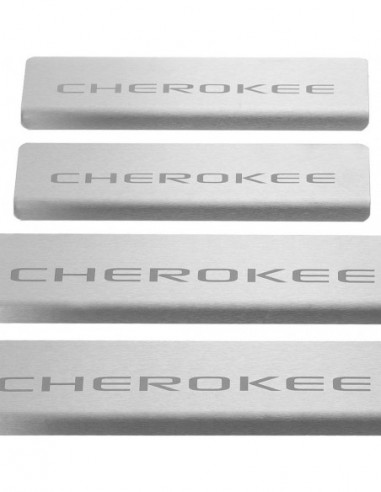 JEEP CHEROKEE MK5 KL Plaques de seuil de porte   Acier inoxydable 304 fini mat