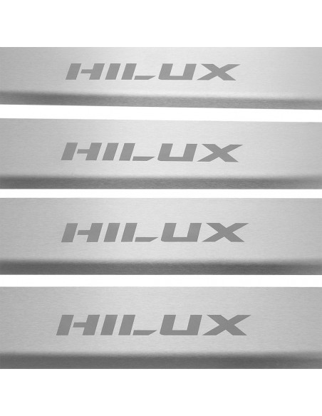 TOYOTA HILUX MK8 Door sills kick plates   Stainless Steel 304 Mat Finish