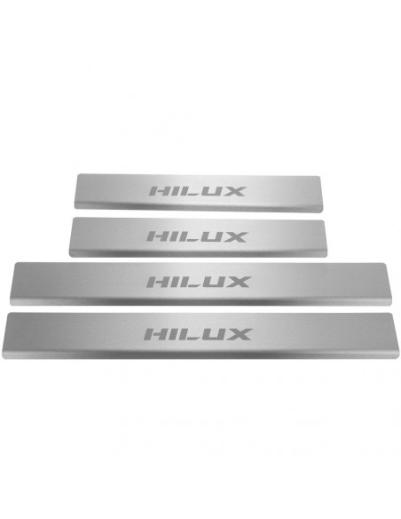 TOYOTA HILUX MK8 Door sills kick plates   Stainless Steel 304 Mat Finish